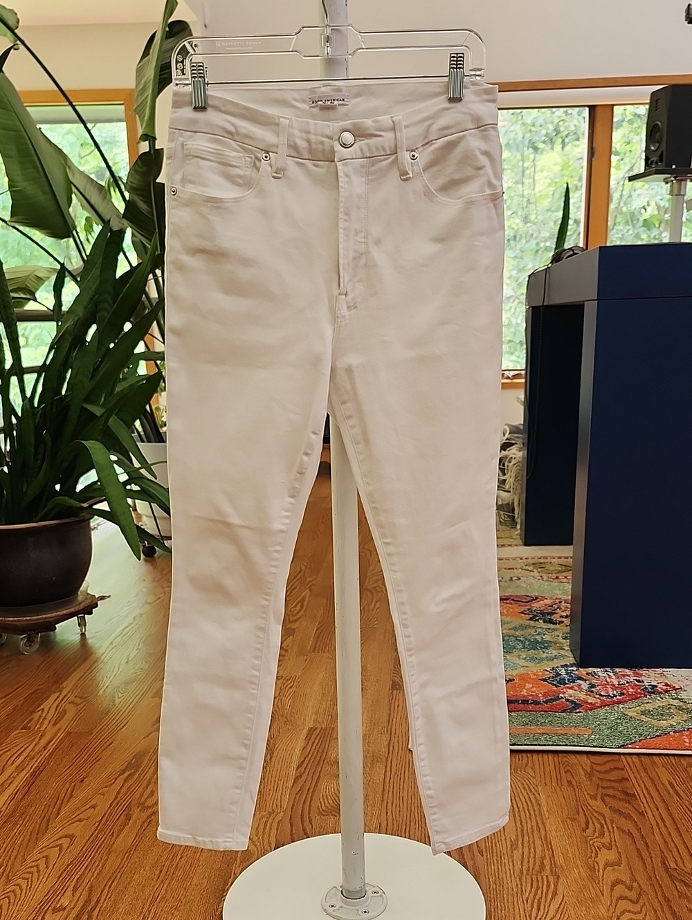 Good American White Good Legs Crop Skinny Jeans